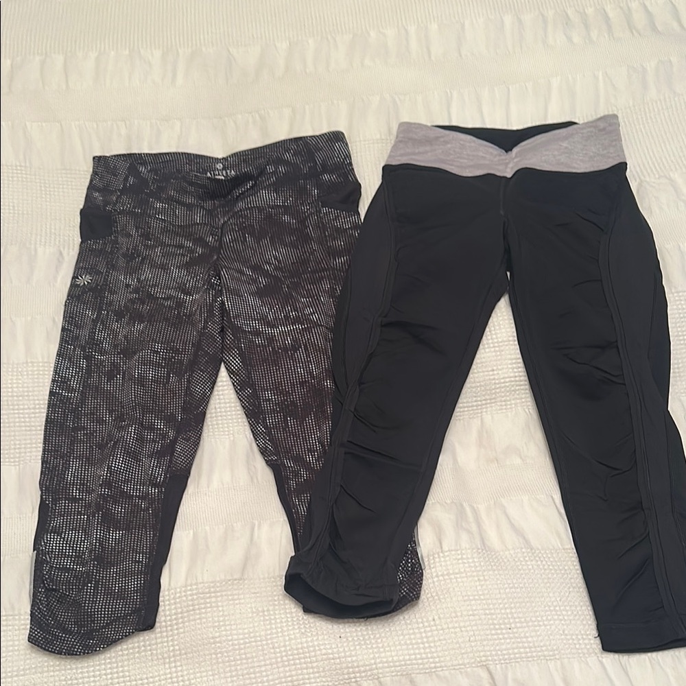 Pair of Women’s Lululemon and Athleta leggings size XS